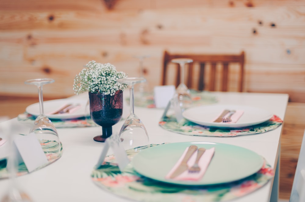 plate on table