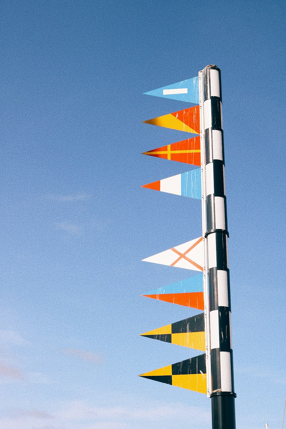 assorted-color pennant flags