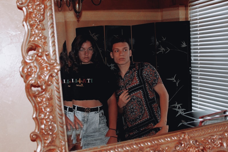 Selfie íntimo de pareja