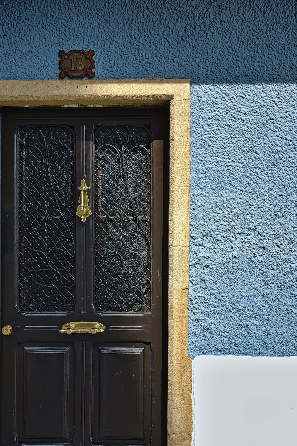 brown wooden door