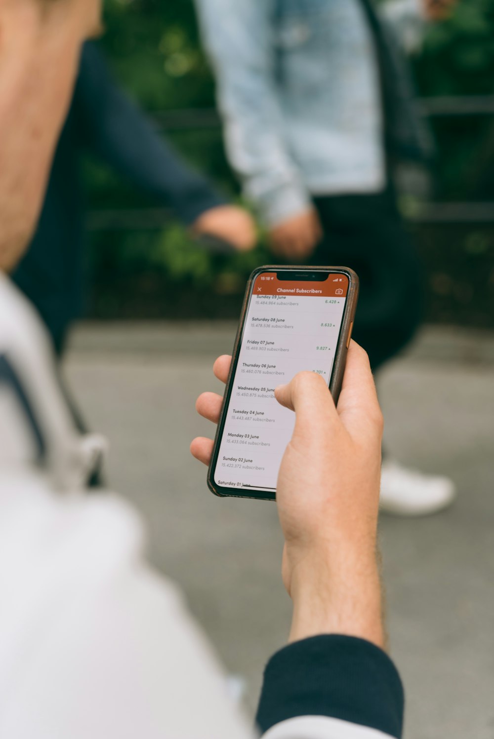 man using a smartphone