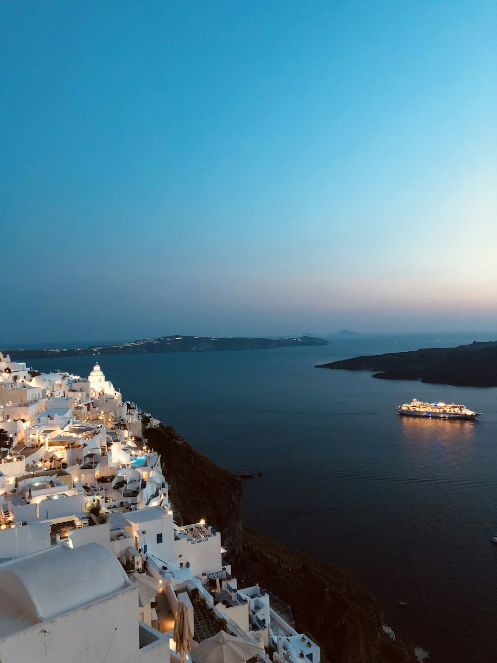 Santorini, Greece during night time