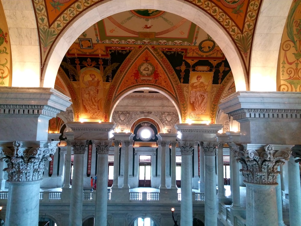 multicolored painted building ceiling