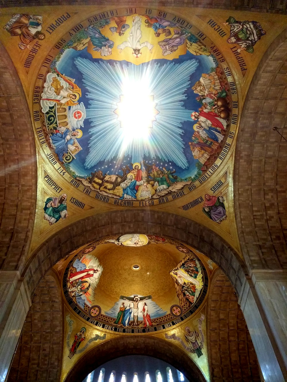multicolored painted building dome ceilings