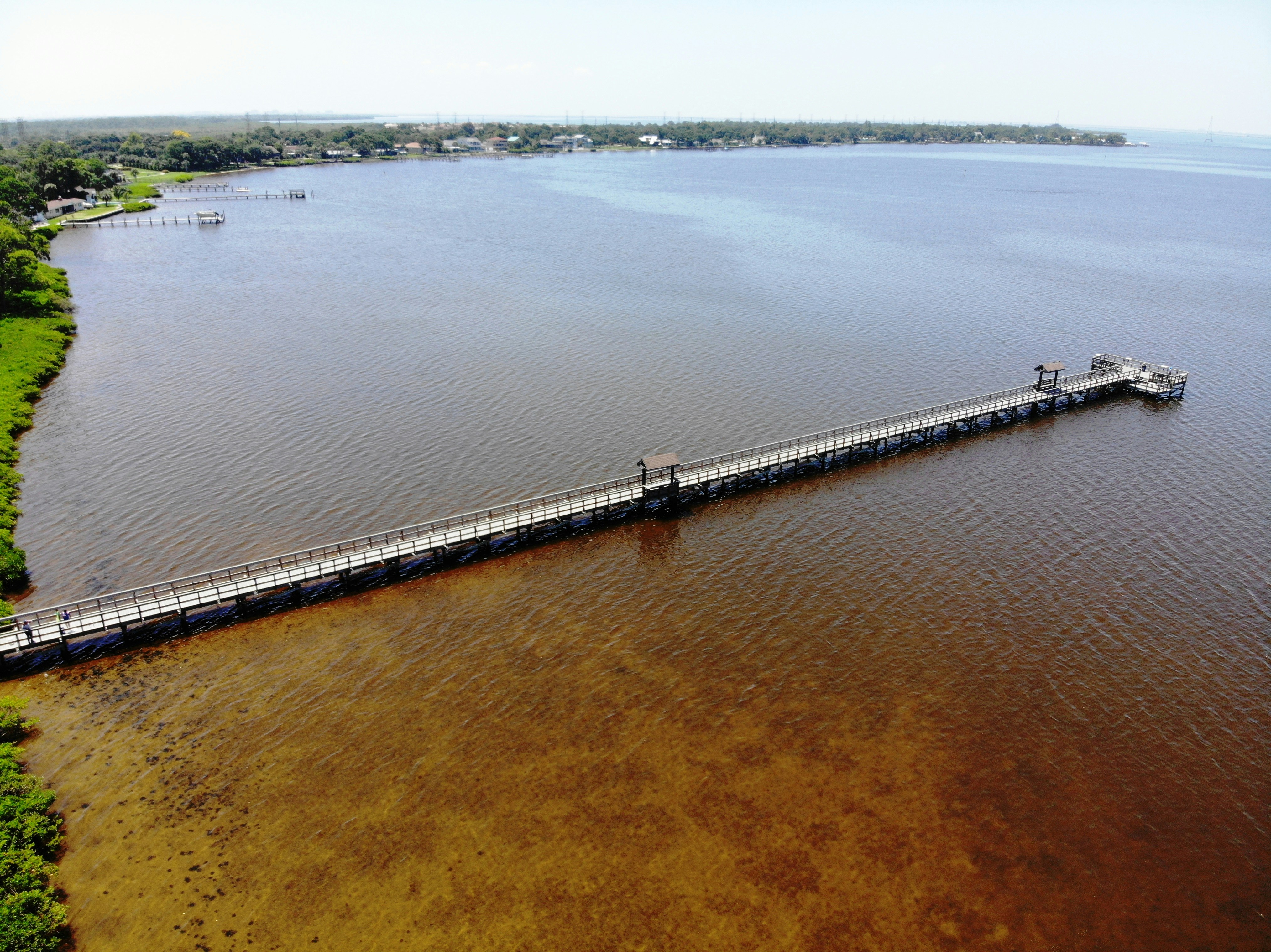 white and gray beach dock near sea