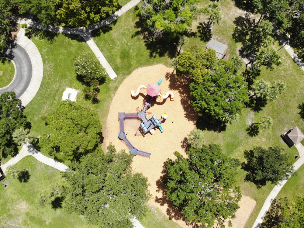 aerial view of children's playground