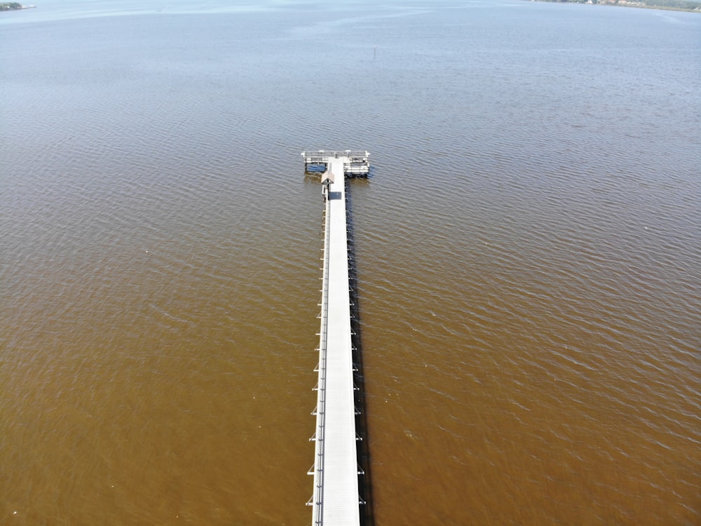 white dock in beach