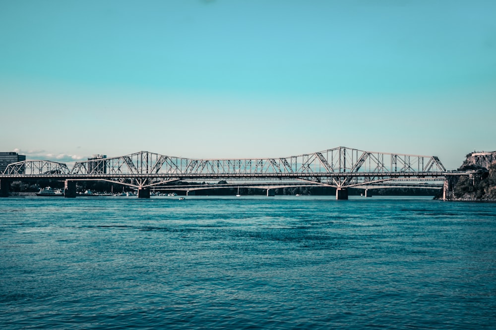 gray metal bridge