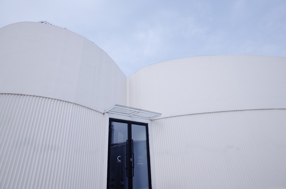 white building under white sky