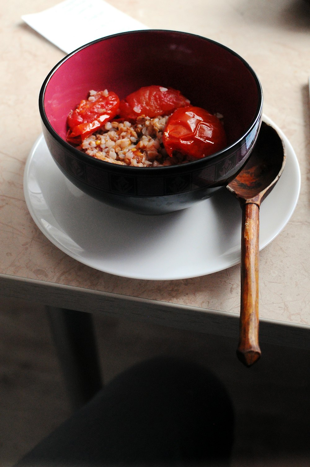 cooked food on black bowl