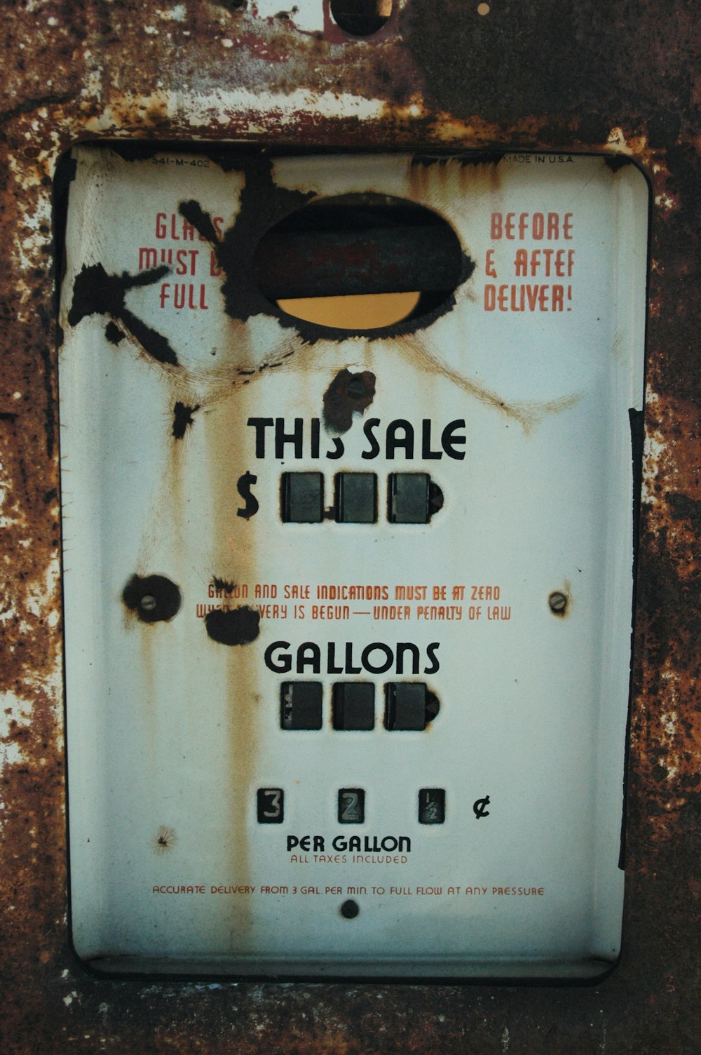 rectangular black and white gas pump