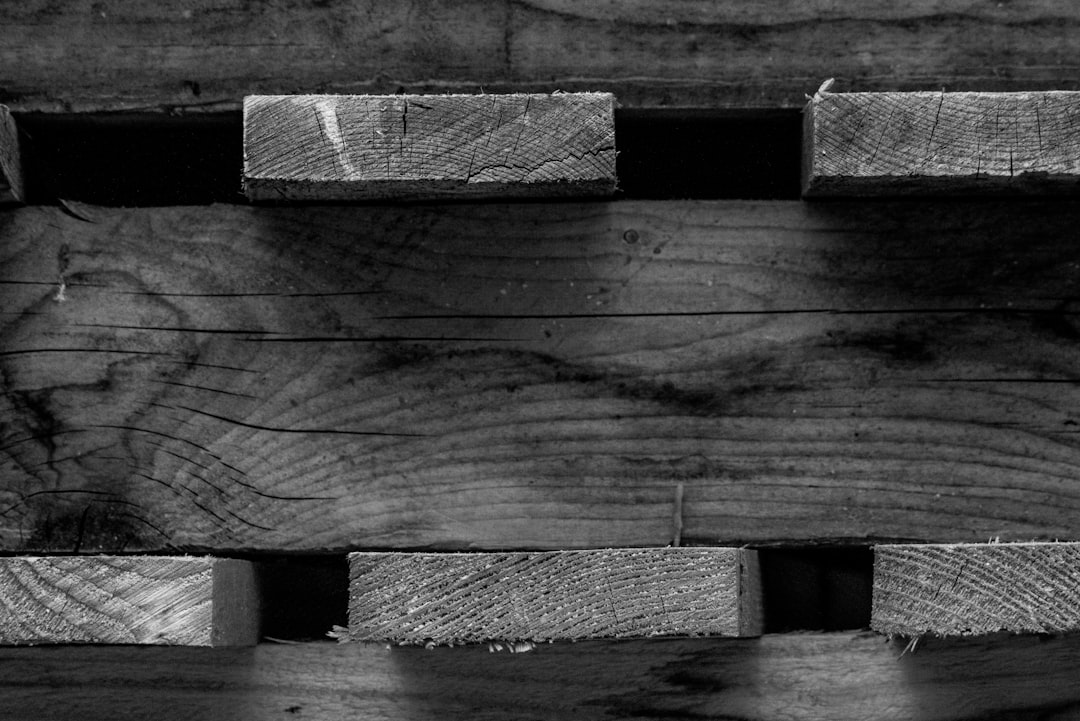 grayscale photography of wooden planks