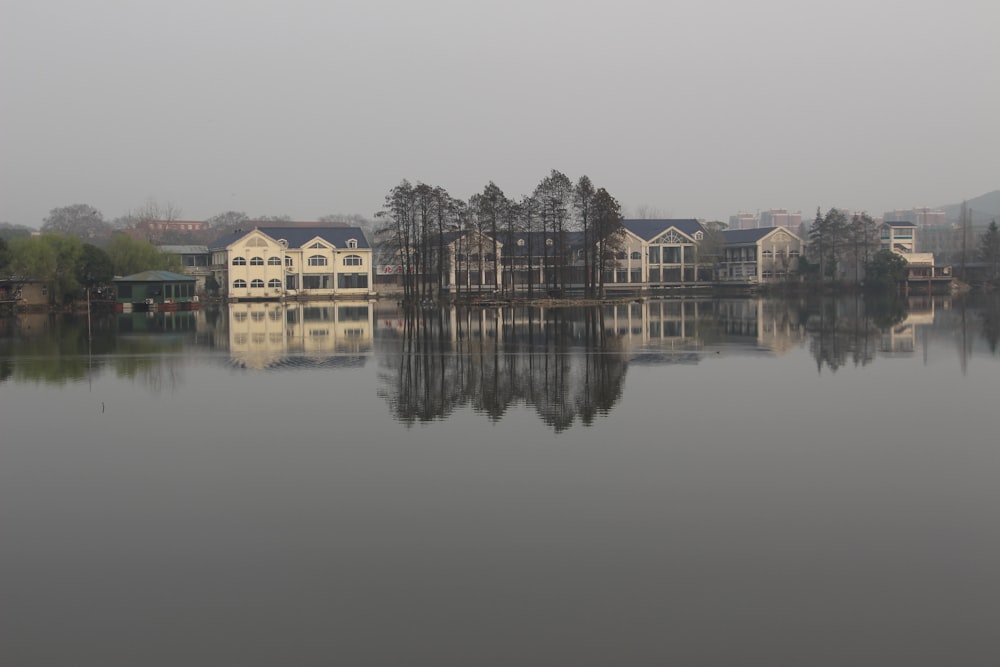 body of water near buildings