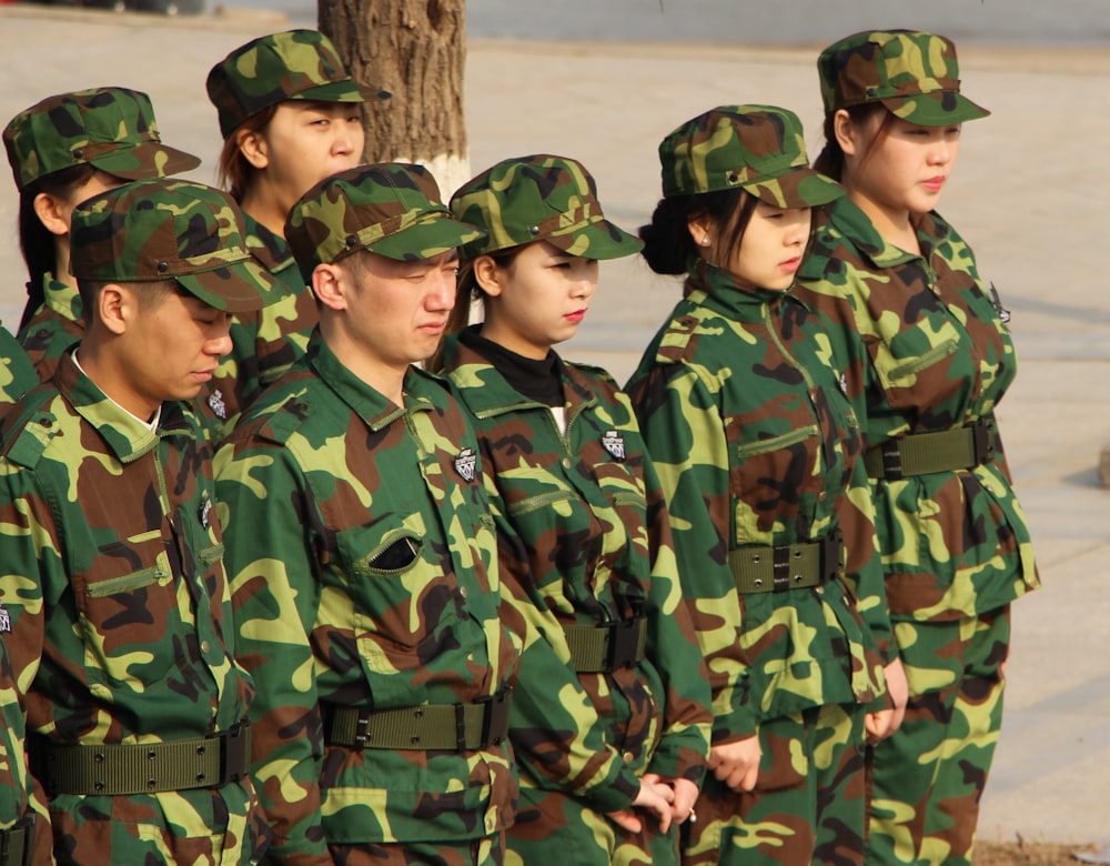 military personnel standing