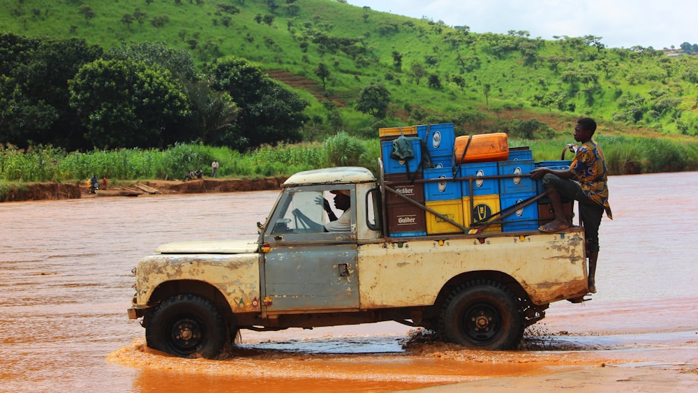 vehicle passing across the river