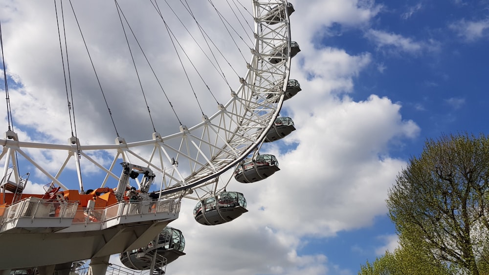 low-angle photo of Ferris wheel