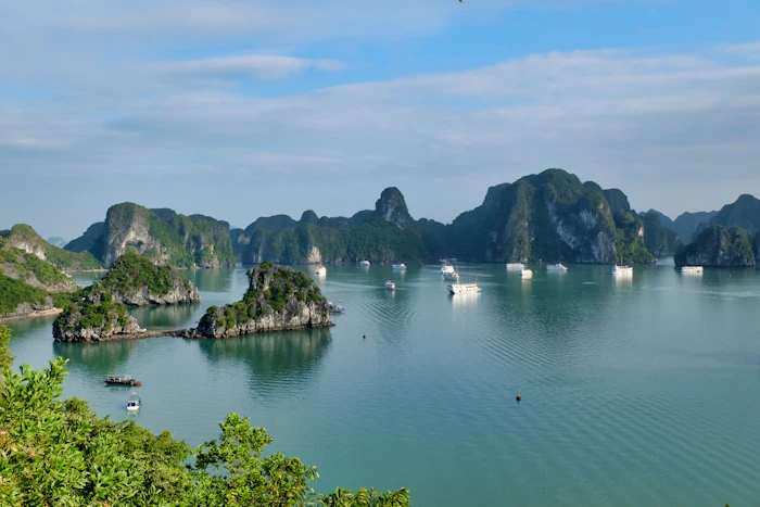 Limestone islands of Ha Long Bay, Vietnam