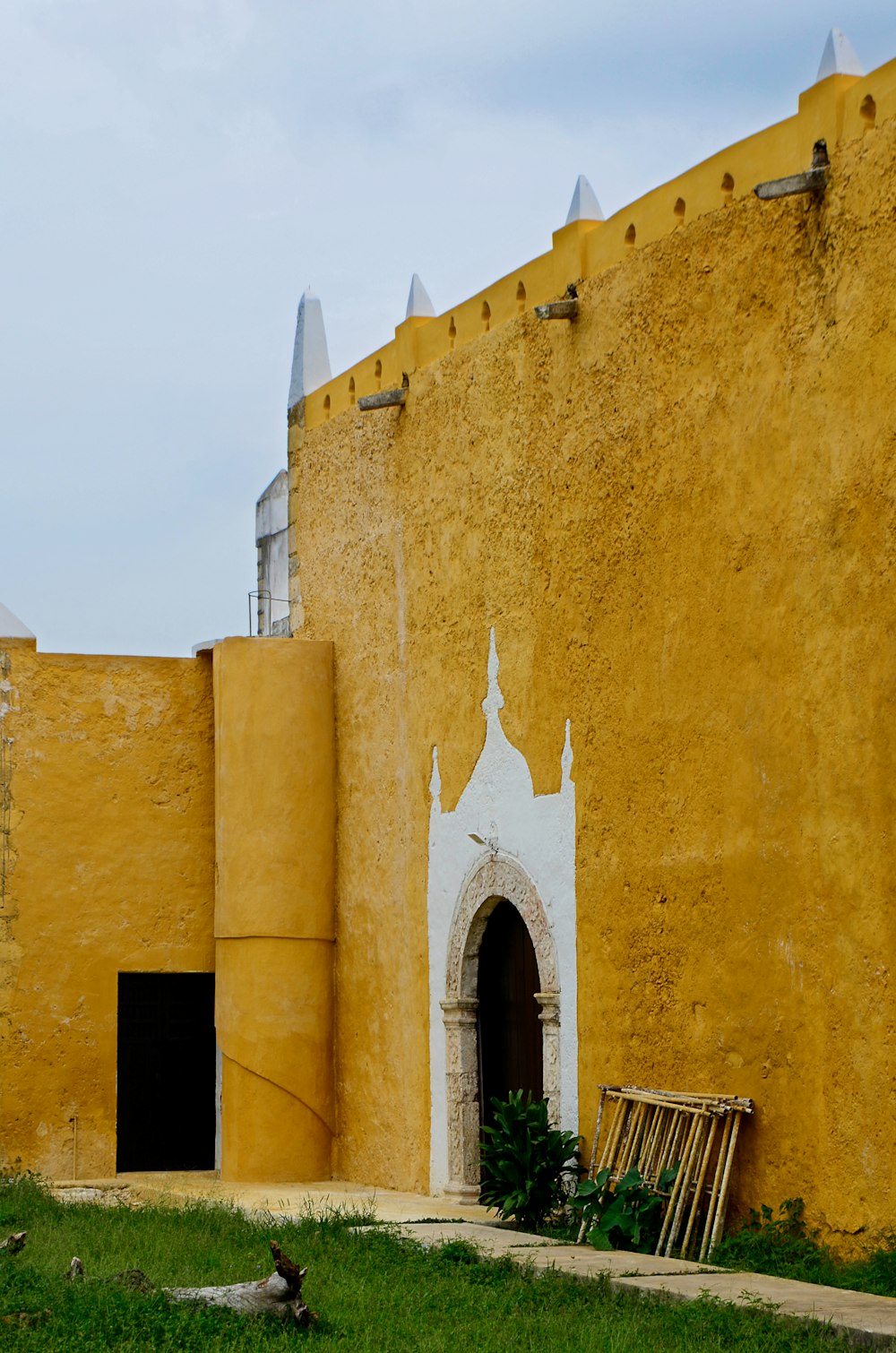 yellow concrete structure