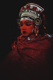 woman wearing masquerade mask