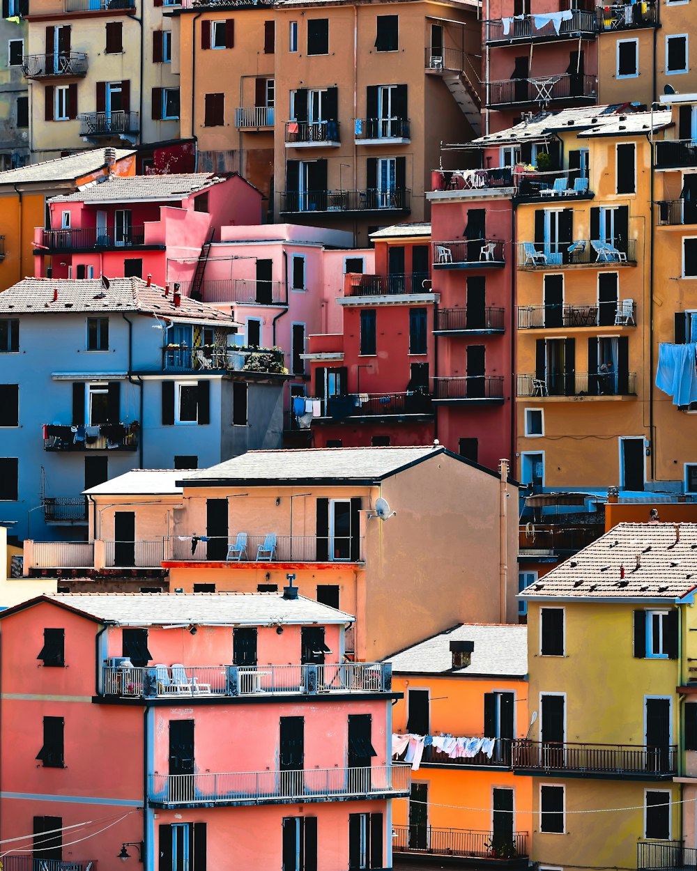 assorted-color houses