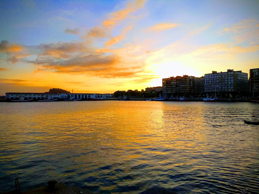 panoramic photography of city during sunset