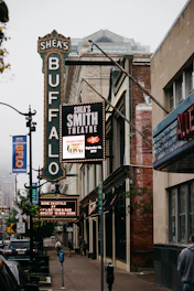 white and green Buffalo signage