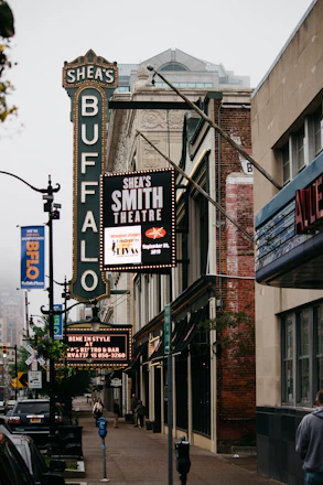 white and green Buffalo signage