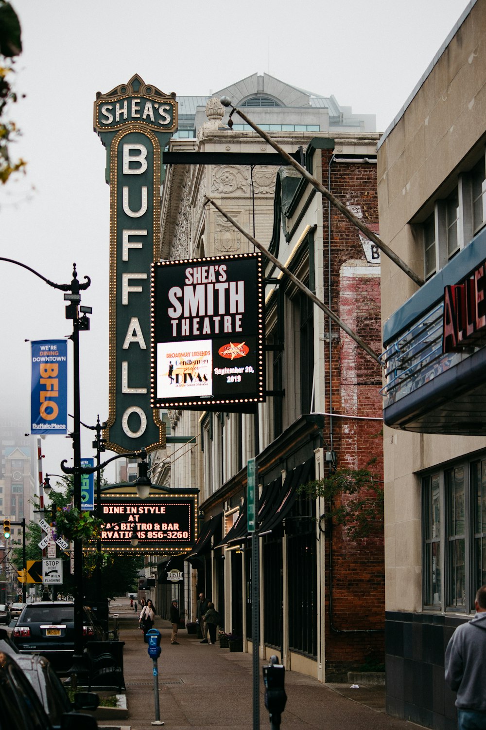 white and green Buffalo signage