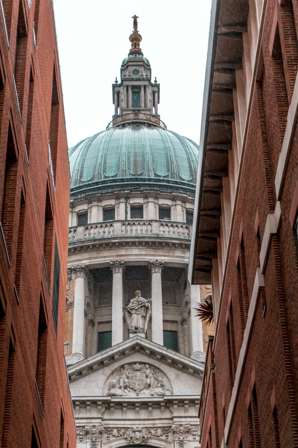 green and white domed building