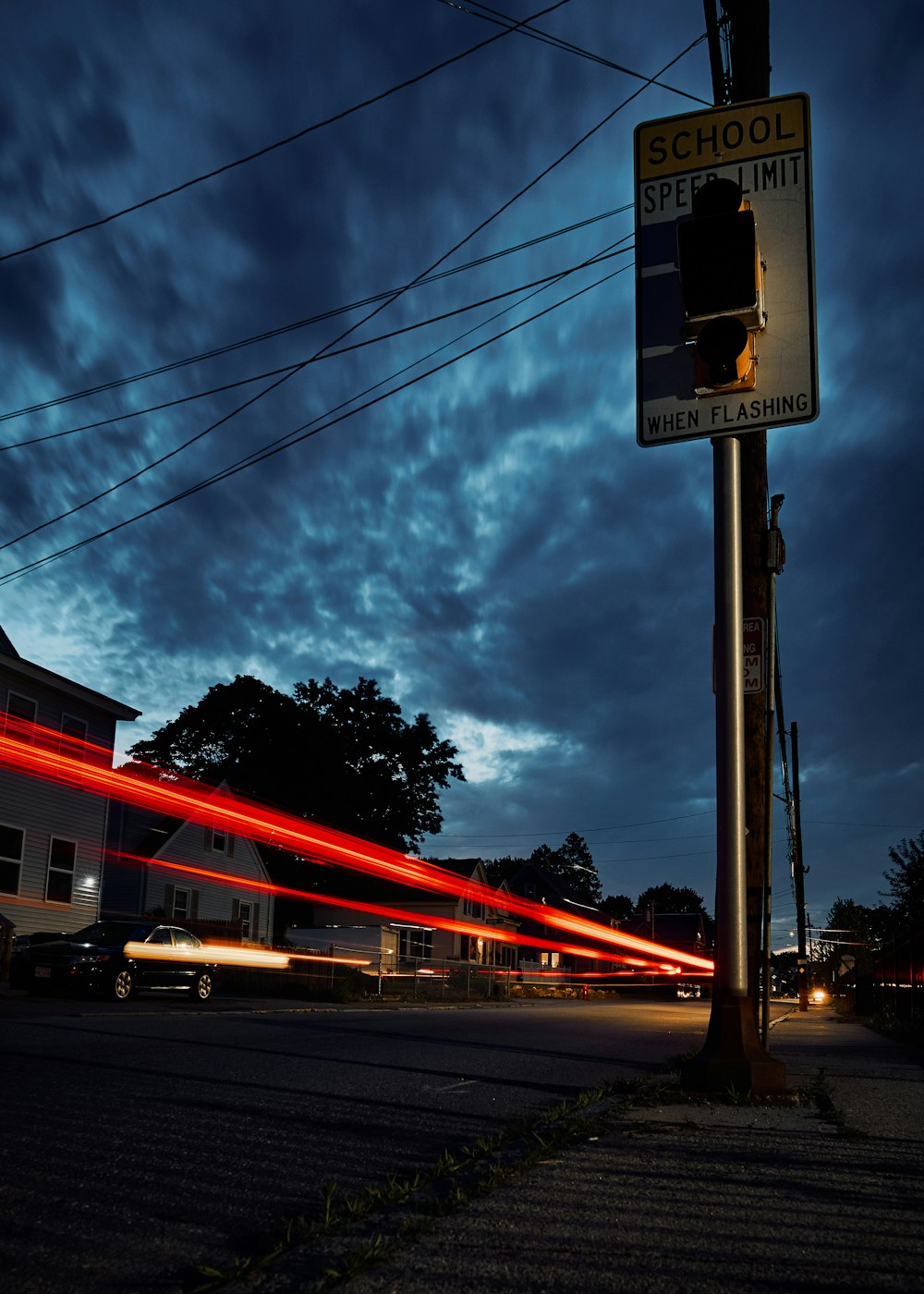 timelapse photograph of road