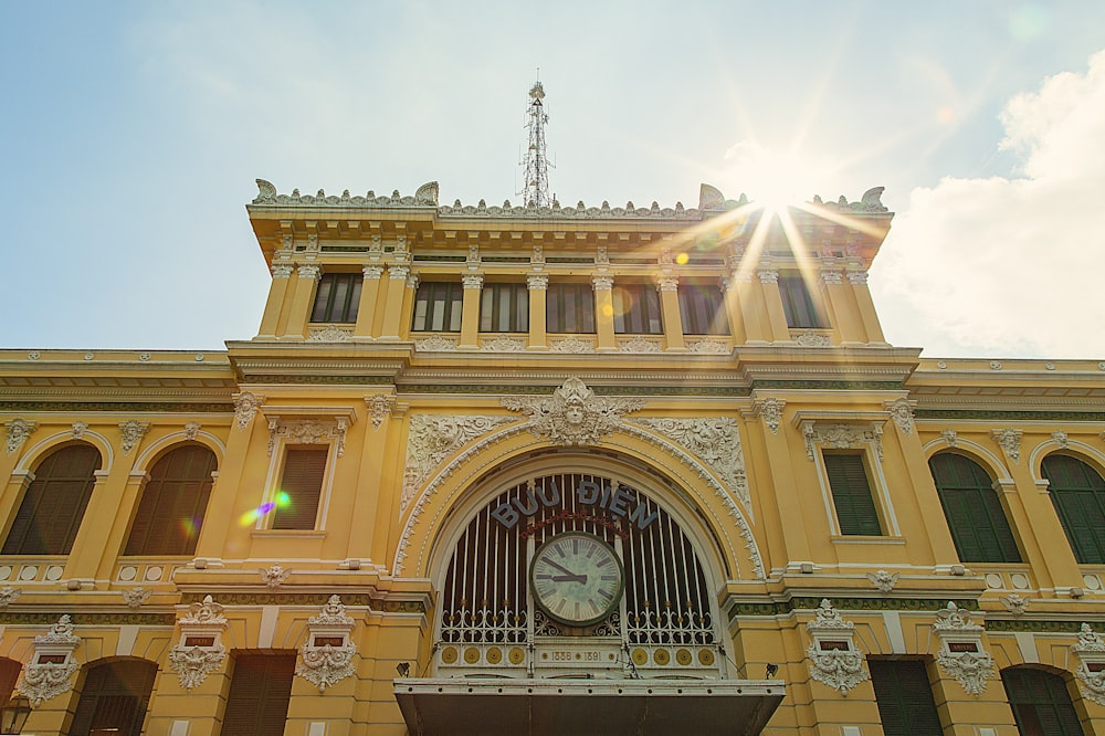 low-angle photo of Buu Dien building