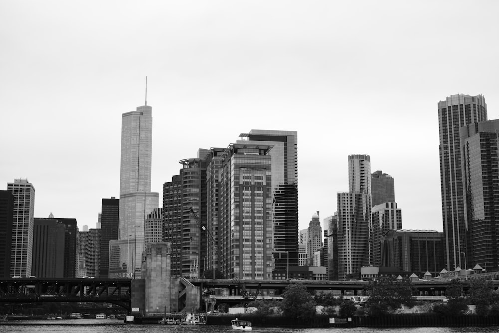 greyscale photo of building