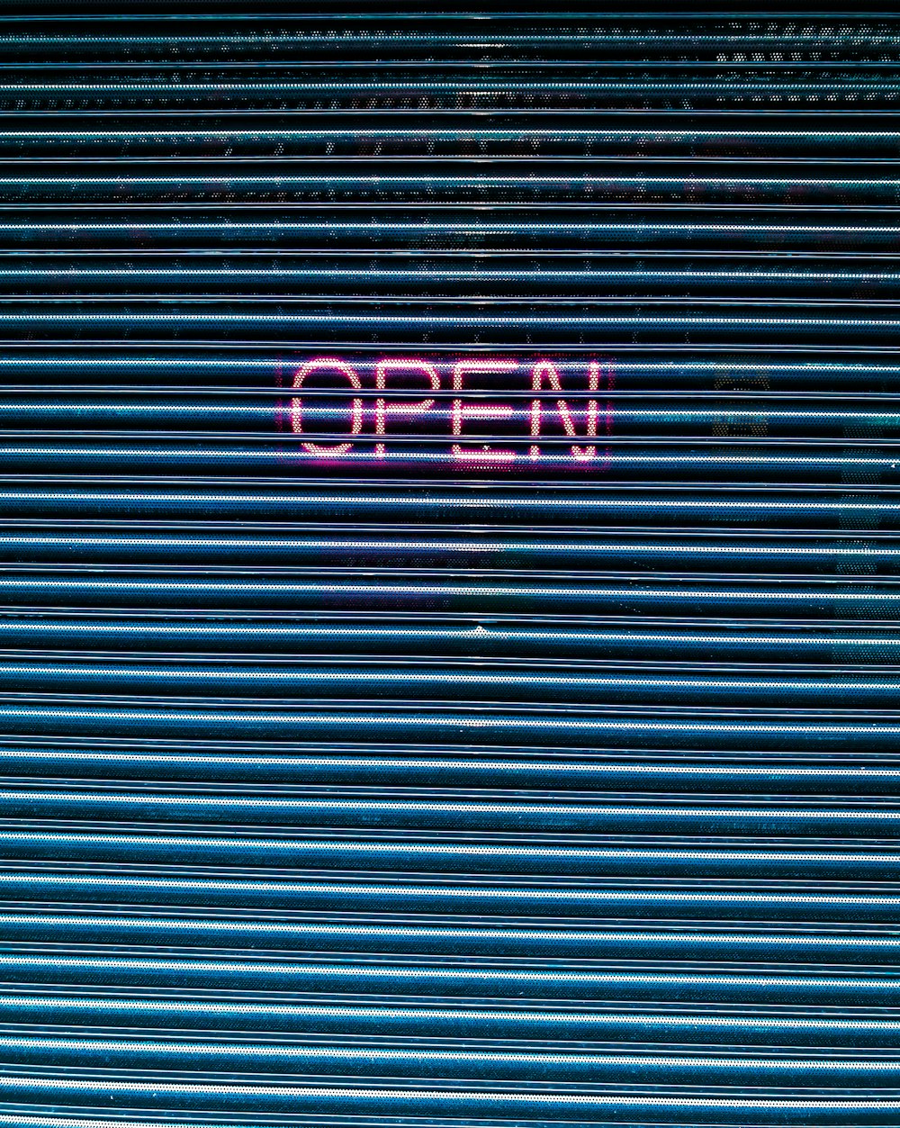 open neon signage