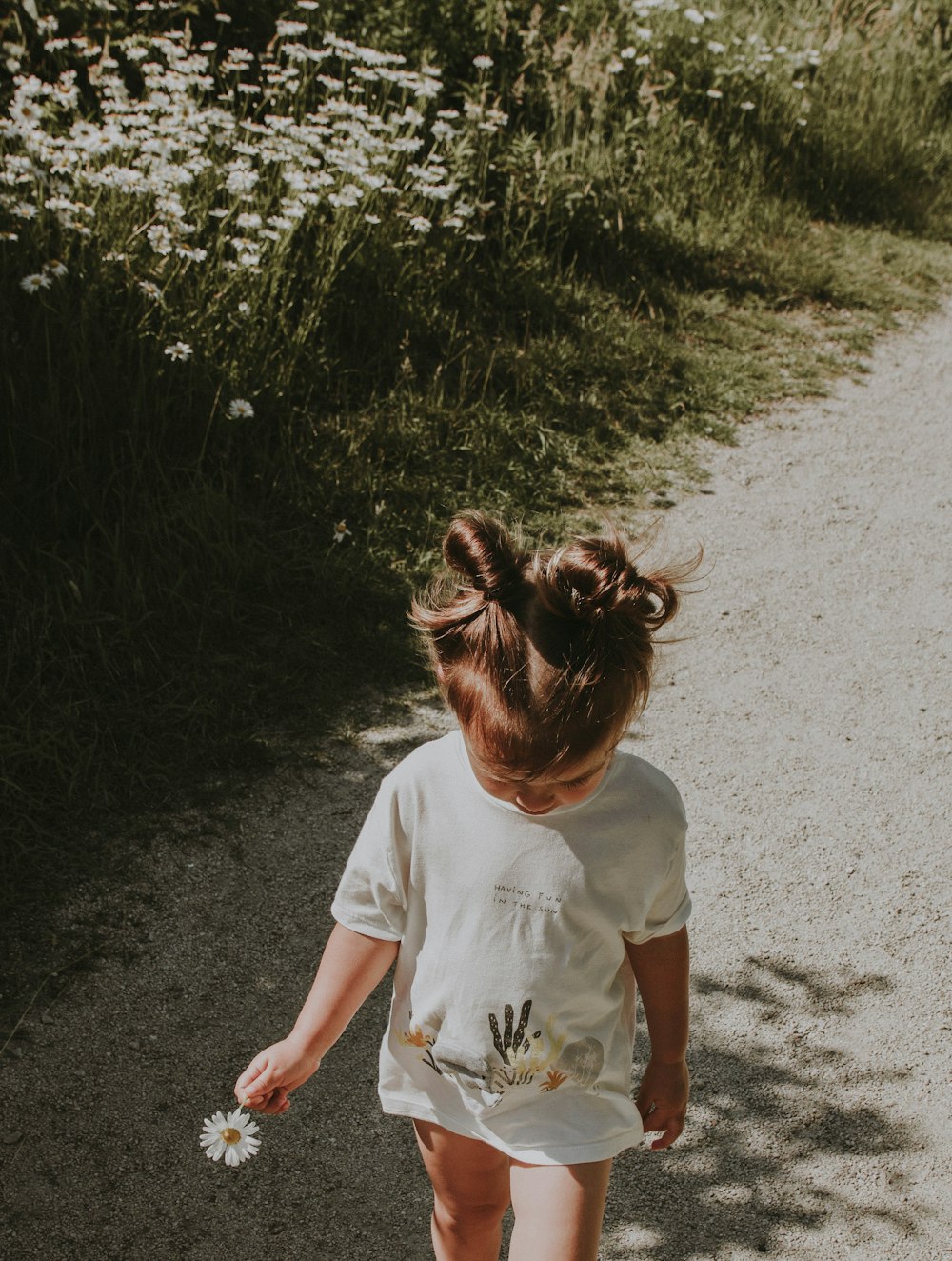 girl on road