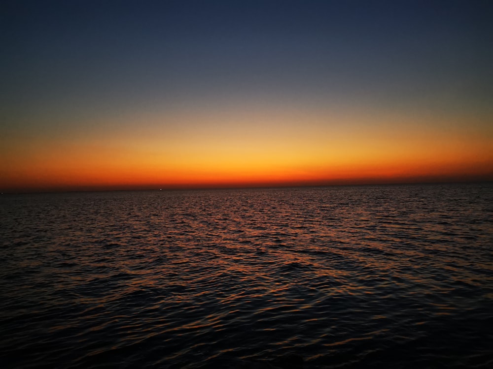 sunset at sea