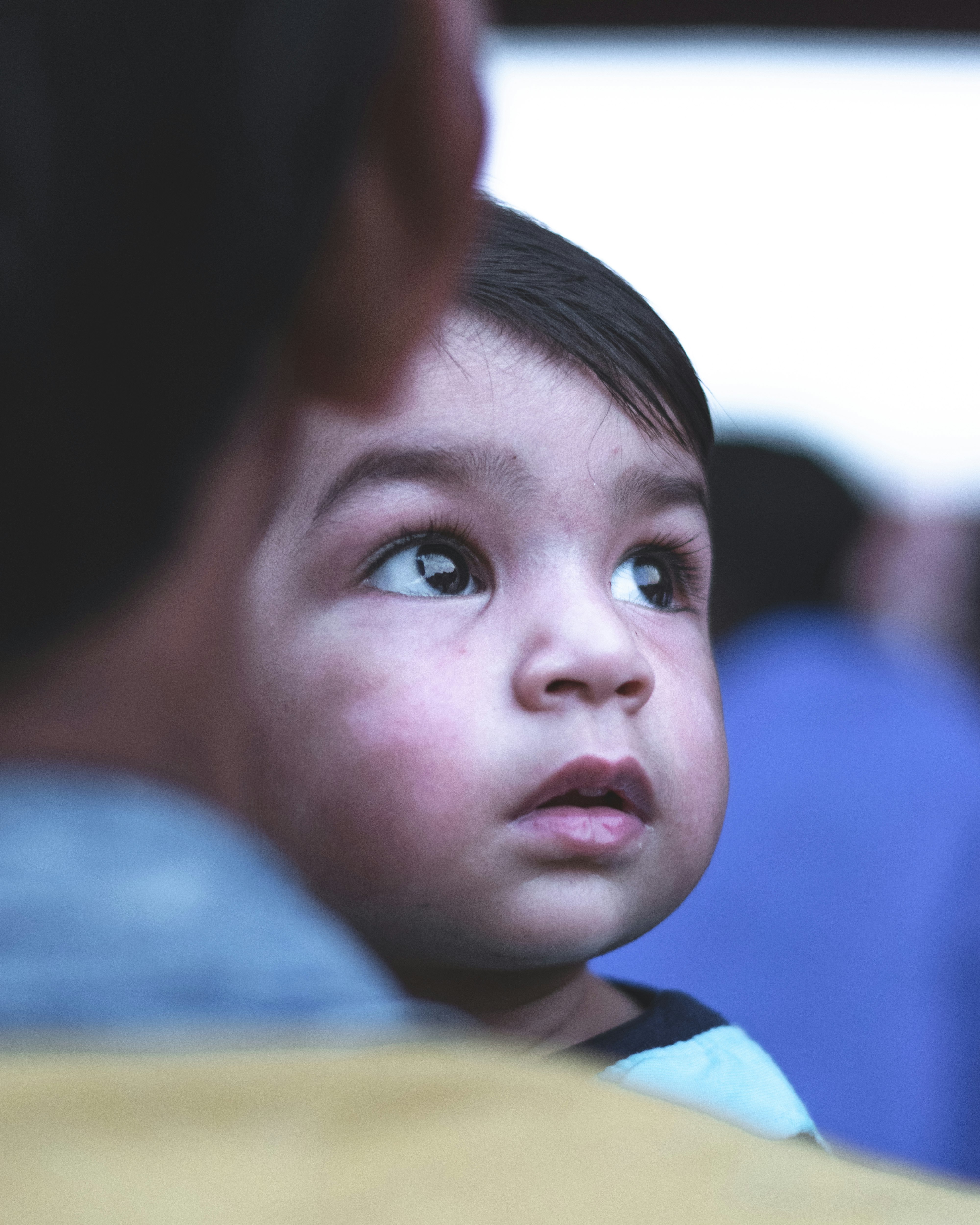 toddler facing sideways