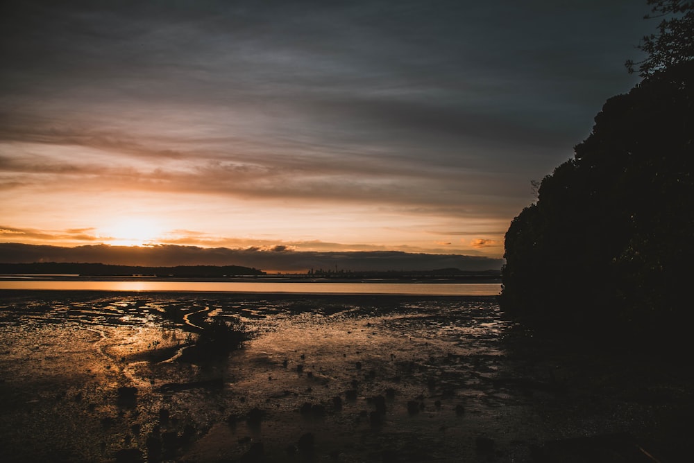 silhouette of rock formation