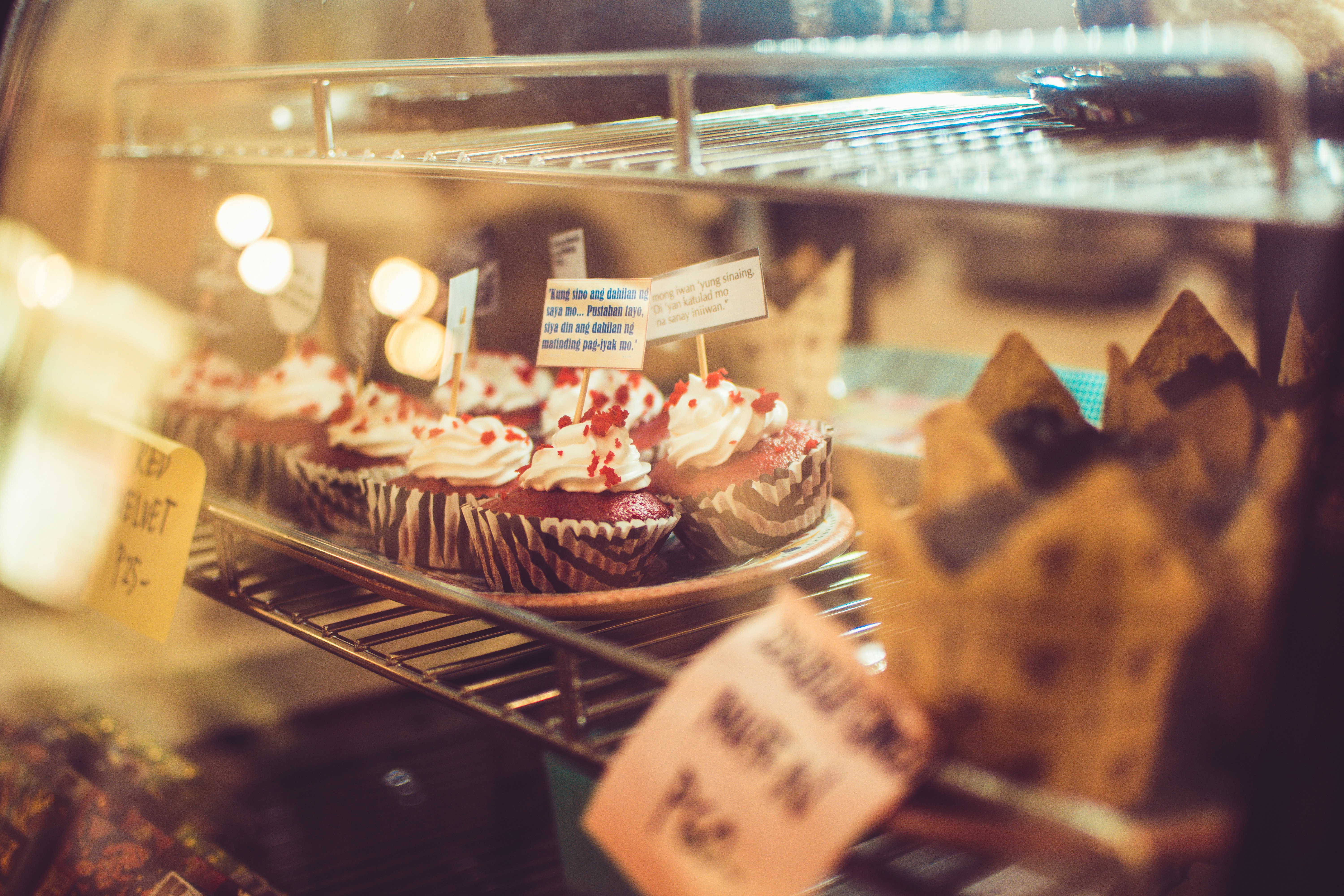 cupcakes inside freezer