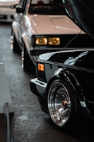 black and white vehicles