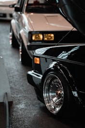 black and white vehicles