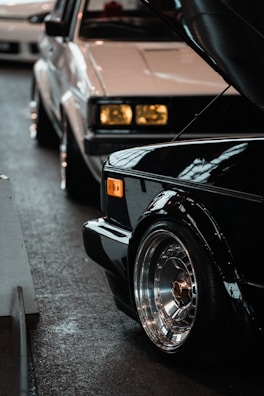 black and white vehicles