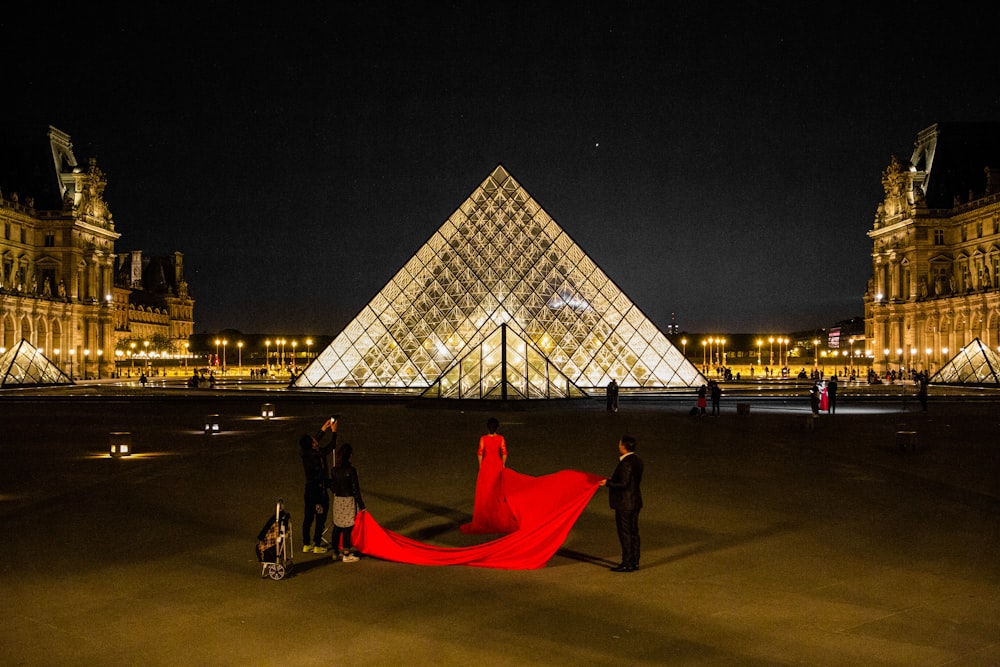 Louvre Museum at night time