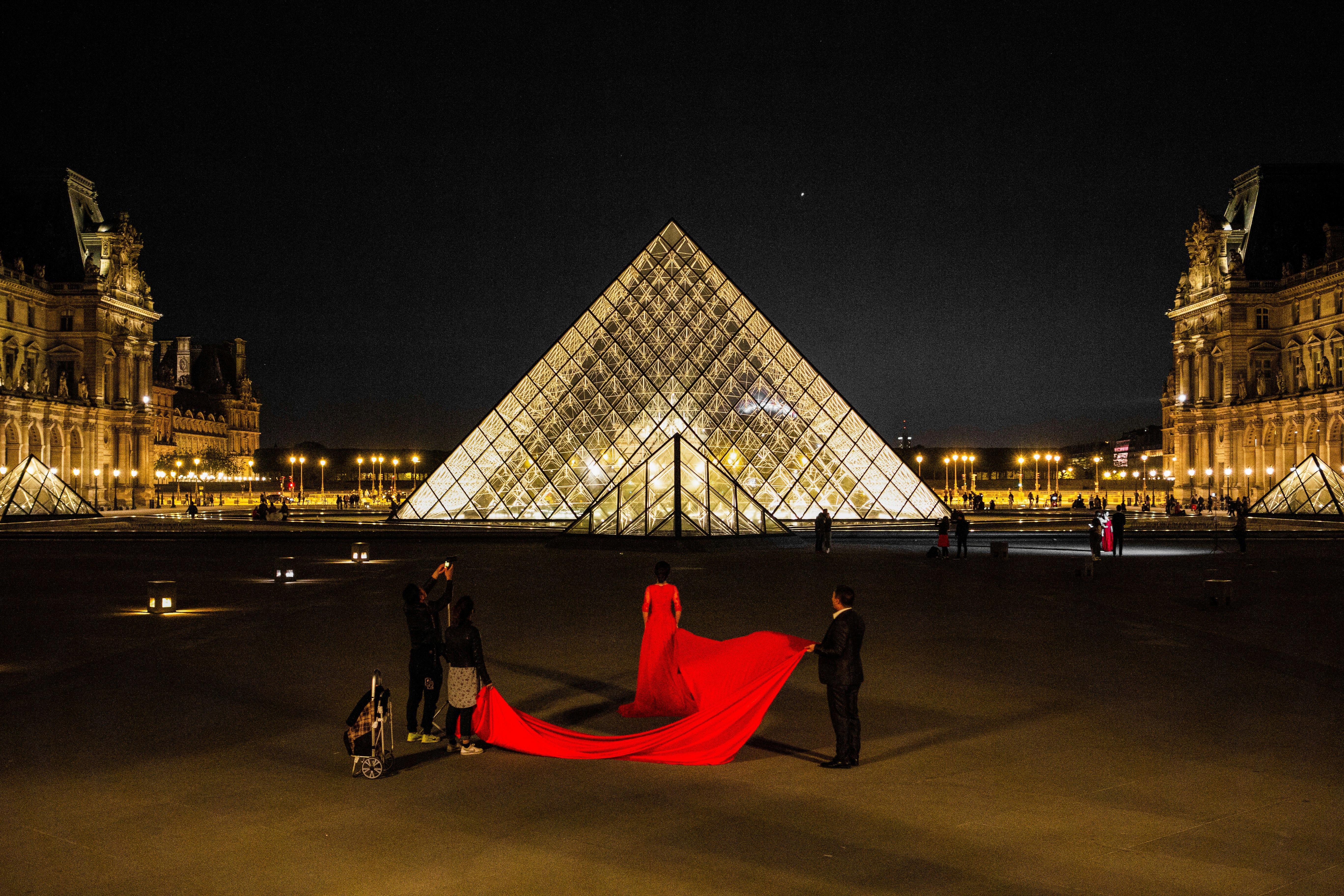 Louvre Museum at night time