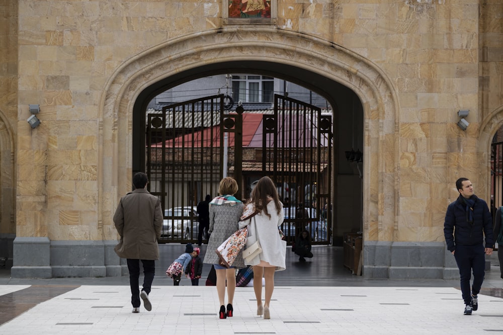 people near gate