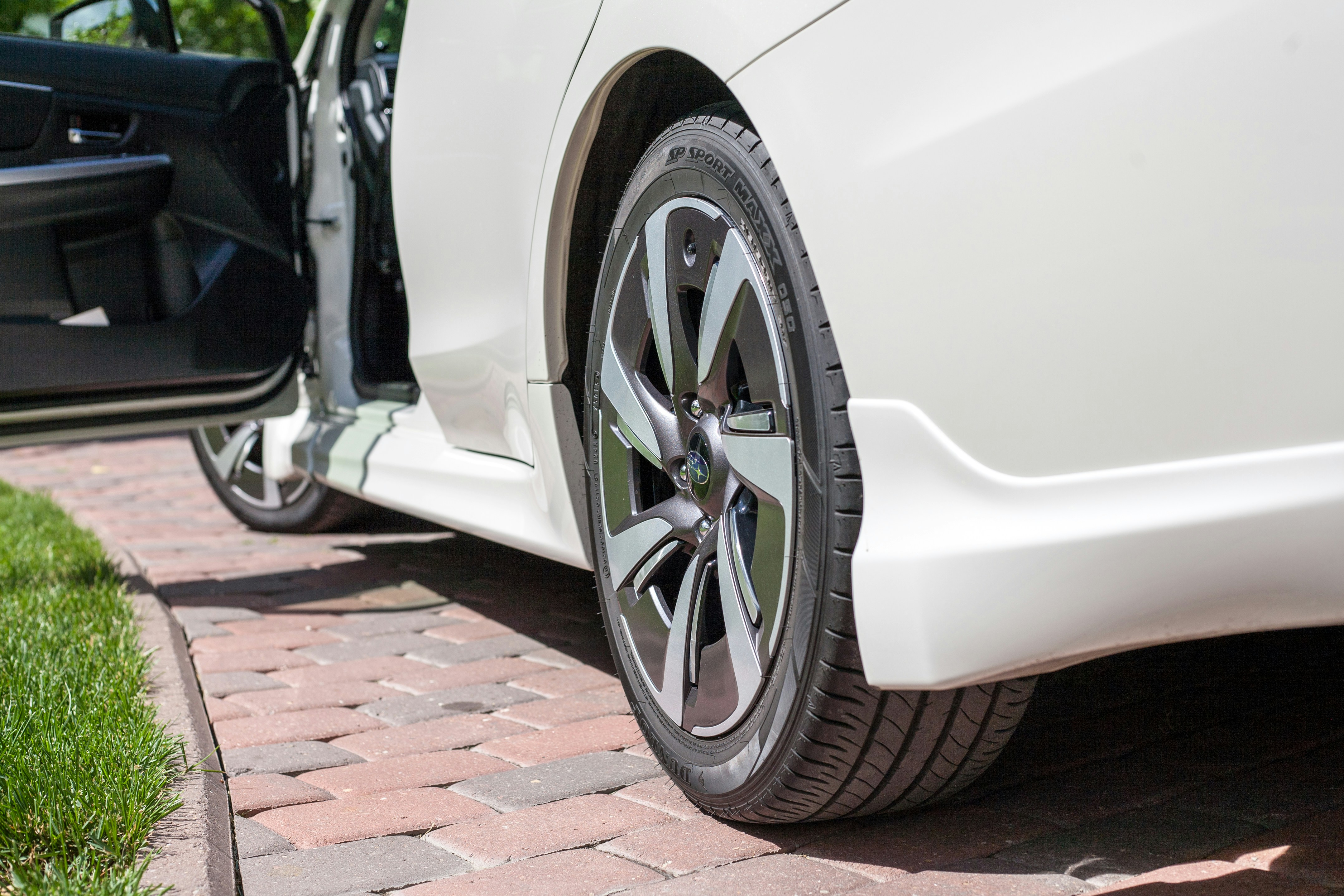 Vista de la puerta abierta del coche