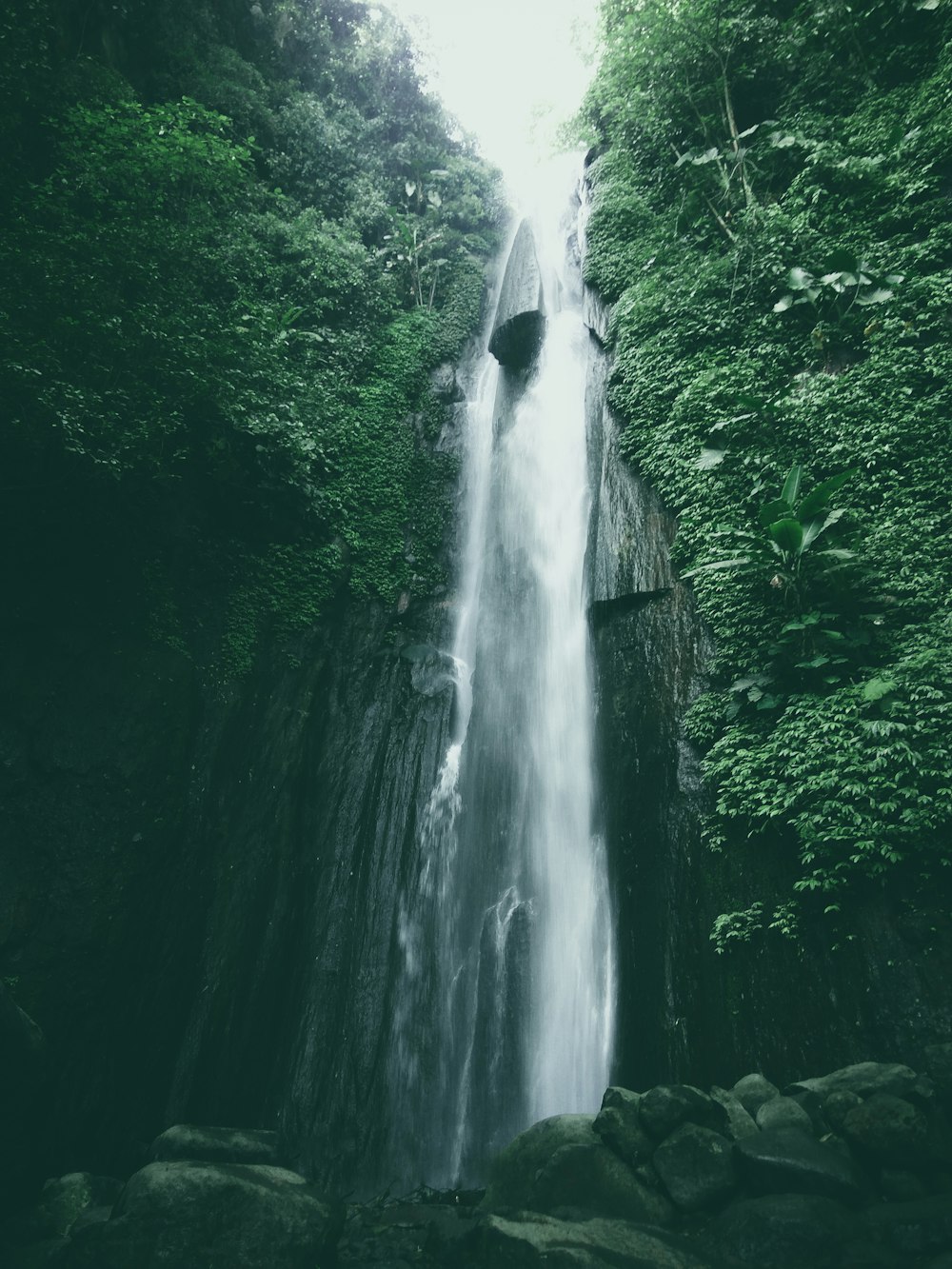 time-lase photography of waterfalls