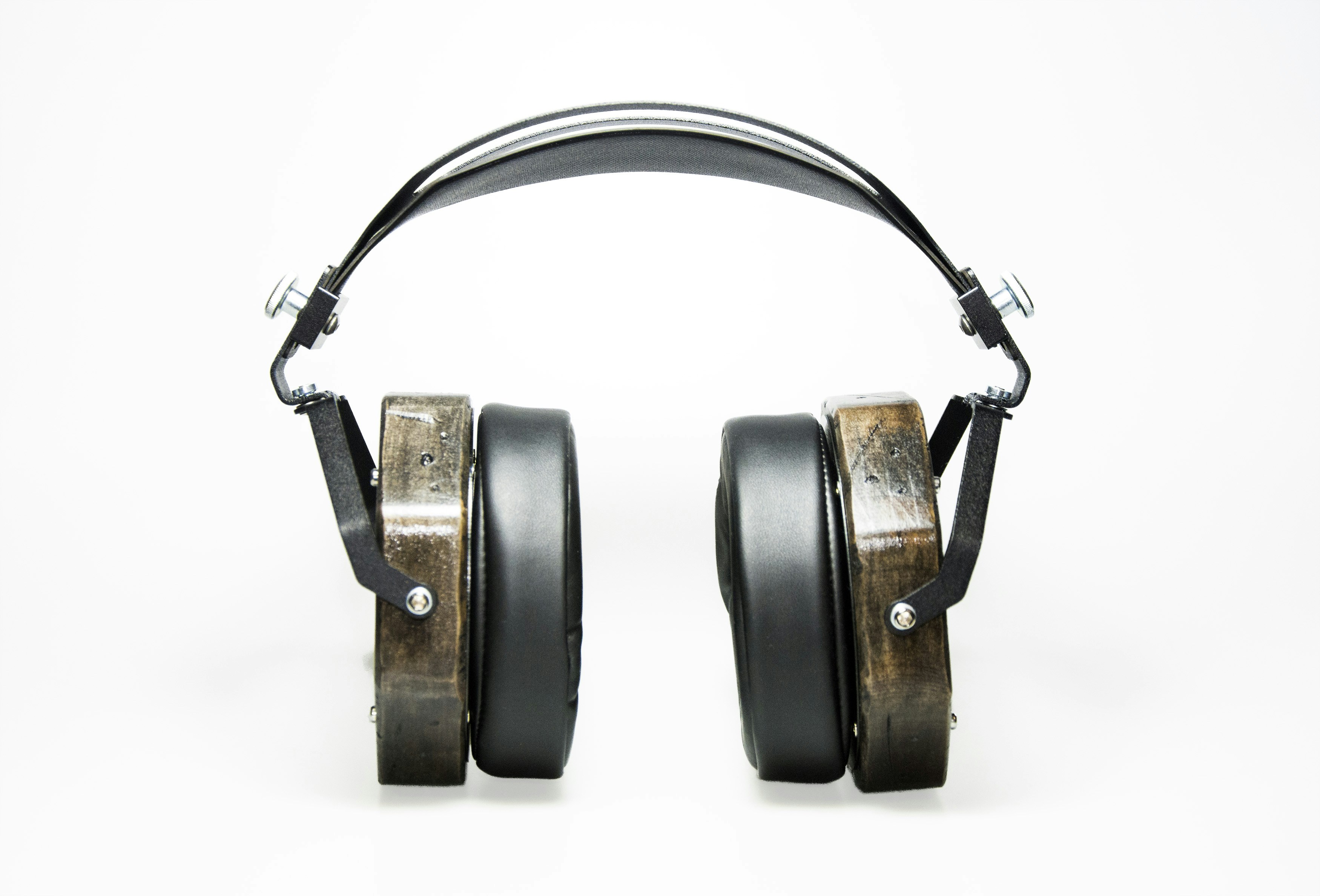 Headphones on a white background