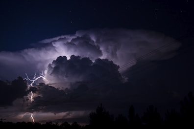 Single cell thunderstorm cloud 