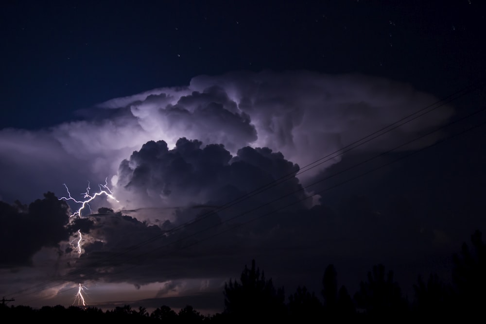 Single cell thunderstorm cloud 