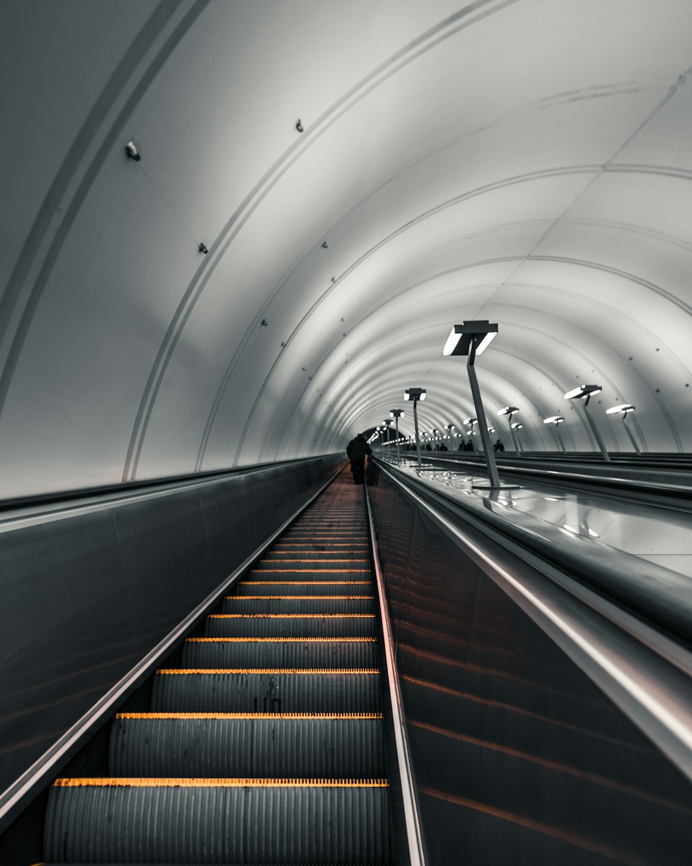 gray escalator